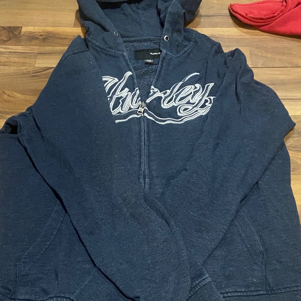 Hurley Dark Blue Hooded Zip Sweatshirt